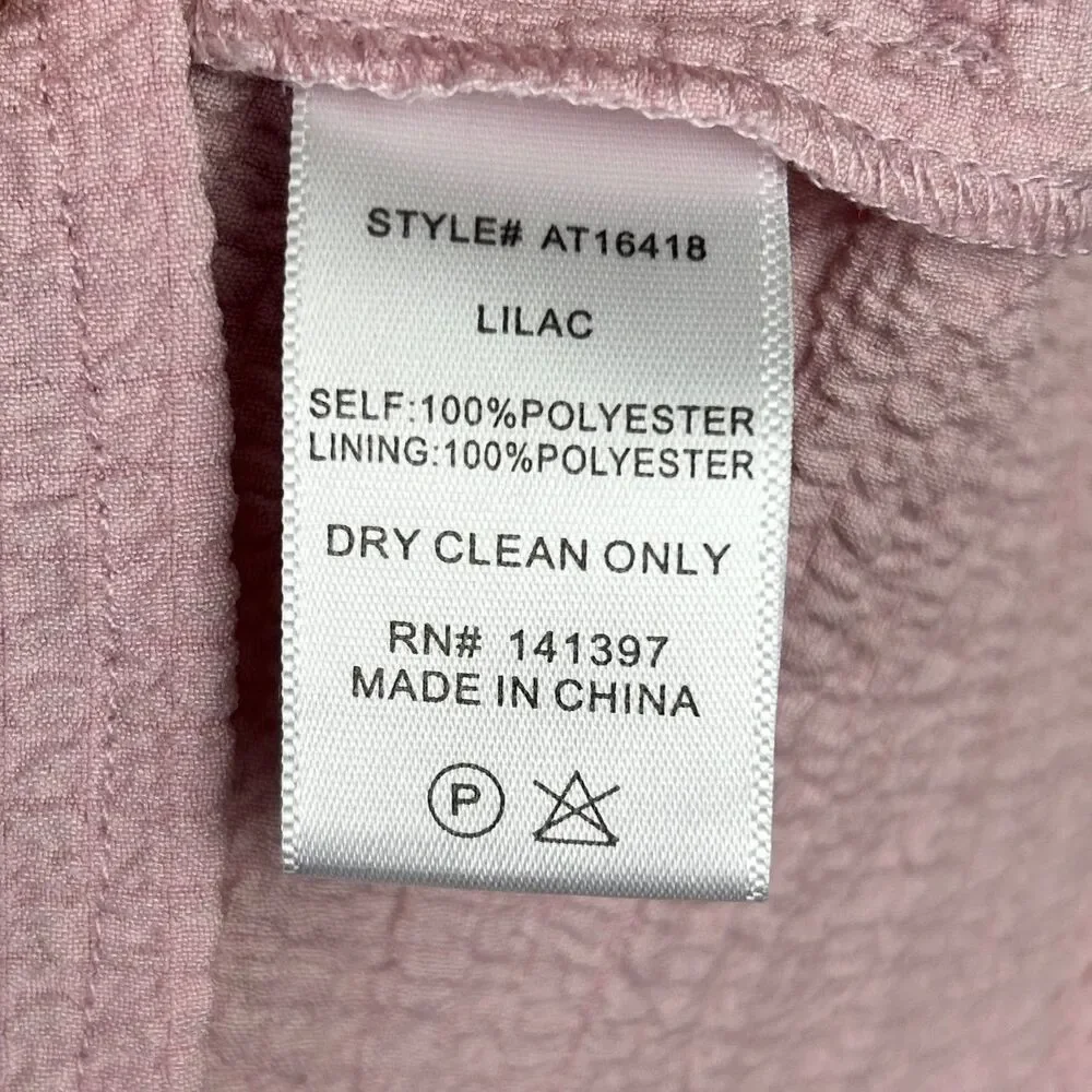 ASTR the Label Lilac Pink Puff Long Sleeve Ruched Bust Top Smocked Blouse sz M